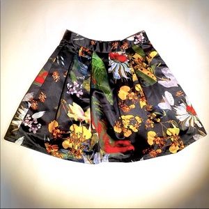 Modcloth tropical print mini skirt S